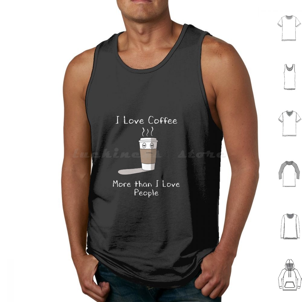 Coffee And Tea Quotes Funny - Футболки с принтом «Я люблю кофе»