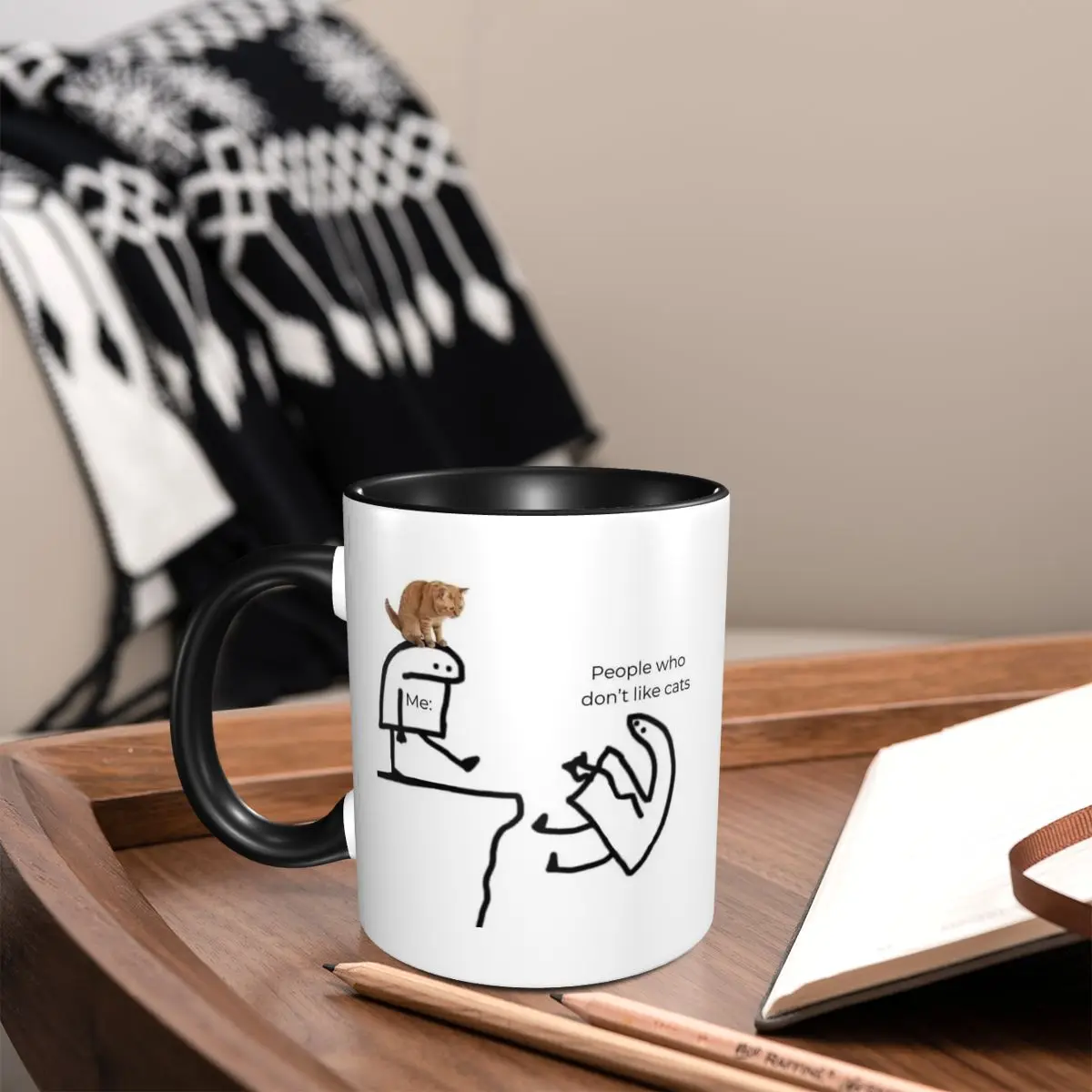 Кружка с дизайном «Я с кошкой» – обзор и цена Coffee And Tea Quotes Funny