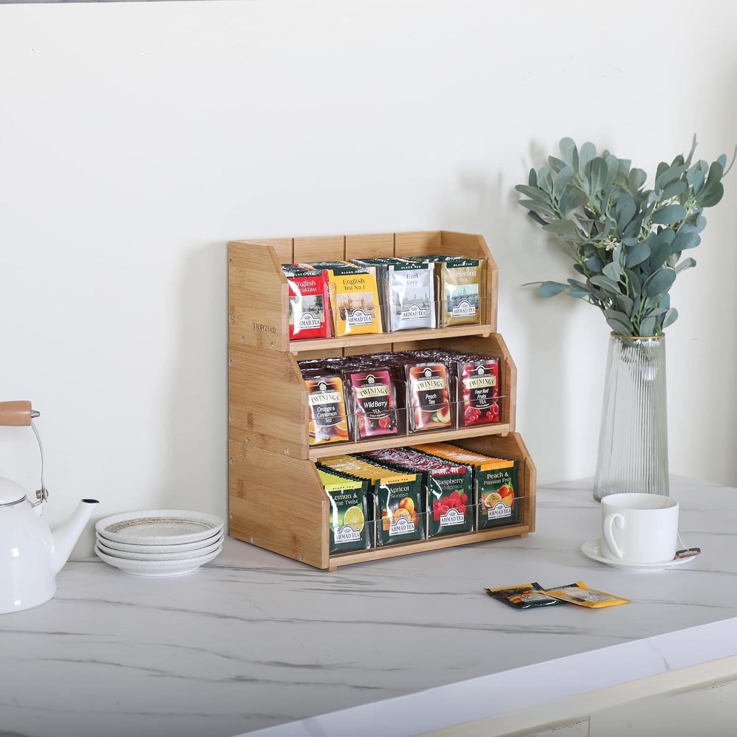 Бамбуковая коробка для хранени – обзор и цена Coffee Tea Organizer